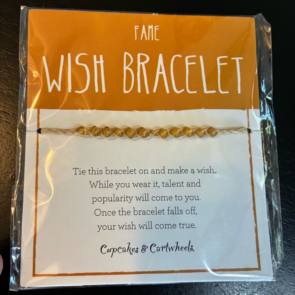 Cupcakes & Cartwheels Gold Wish Bracelet